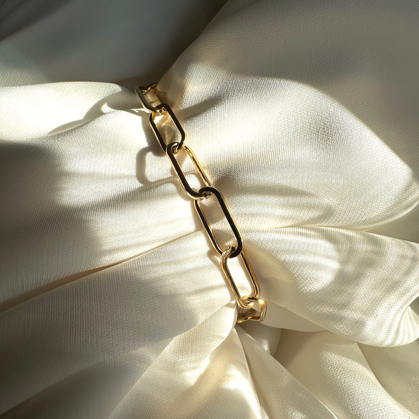 Gold Plated Paperclip Bracelet