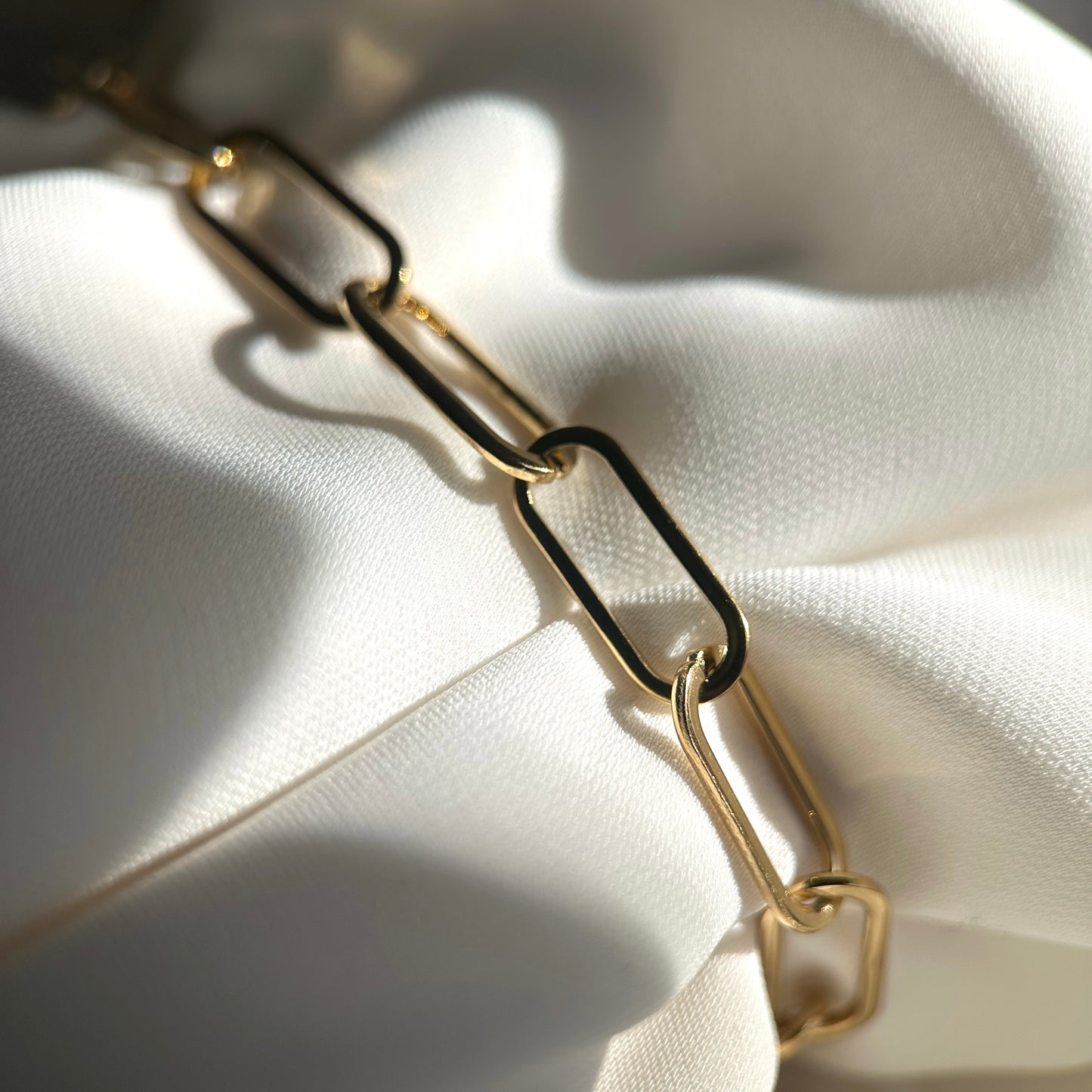 Gold Plated Paperclip Bracelet